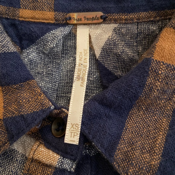 Free People Peppy in Plaid Button Up Blouse, Size XS - Picture 13 of 13